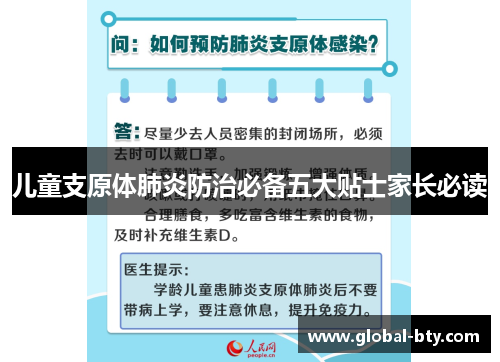 儿童支原体肺炎防治必备五大贴士家长必读