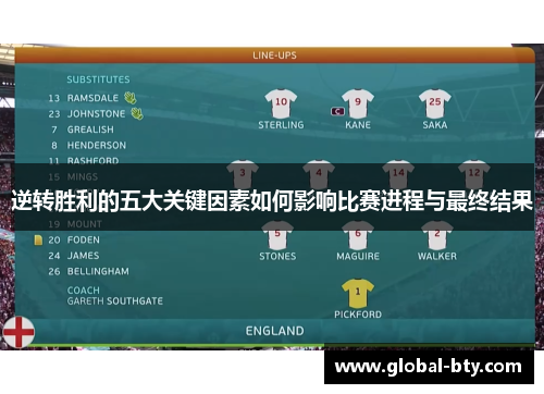 逆转胜利的五大关键因素如何影响比赛进程与最终结果